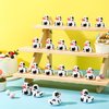 Poen 24 Pcs Cow Ducks Mini Cow Rubber Duck Bulk Cowboy Rubber Duck Fun Cow Print Duck Baby Bath Toy Cow Theme Baby Shower Birthday Bathtub Party Favors Swimming Pool Party Decorations(Black)