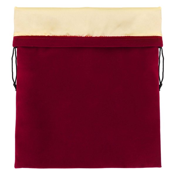Segbeauty Blow Dryer Bag, Hair Dryer Storage Bag, 11.8x15.7 inches Satin Lined Storage Bags with Drawstring Wine Red Velvet Pouch Bag Travel Organizer for Diffuser, Straighteners, Clothes