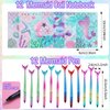 110 PCS Mermaid Party Favors for Girls Mermaid Birthday Decorations Party Supplies Include 12 Pen 12 Notepad 12 Shiny Metallic Scrunchies 12 Slap Bracelet 12 Gift Bag 50 Mermaid Sticker (Mermaid)