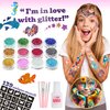 Face Paint Kit, Face Paint, Glitter Tattoos for Kids, Face Gems, Temporary Tattoos, Face Glitter, Girls Birthday Present, Face Paint for Children, Festival Accessories