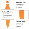 CANELIA Pre stretched Braiding Hair 26 Inch Neon Orange Braiding Hair Extensions Yaki Braids Hair Hot Water Setting Synthetic Braiding Hair Pre stretched Crochet Hair(26 Inch,2 Packs,Orange#)
