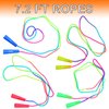 Elcoho 10 Pack Kids Rainbow Jump Rope Set Jumping Ropes Vibrant Skipping Ropes for Kids Outdoor Fun, Party Favors, 7.2 Feet