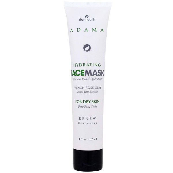 Adama Hydrating Clay Mask French Rose Zion Health 4 oz Cream