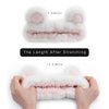 Hofar Cute Bear Face Wash Headband Hairband with Bear Ears Coral Fleece Cartoon Cute Creative Hair Accessories (Bear-White)