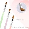 8 Pcs Gel Nail Brushes Builder Gel Brush Poly Extension Gel Brush Acrylic Nail Sculpting Brush Nail Painting Brush Pen For Home And Salon Use Diy Manicure Structure Gel Brush