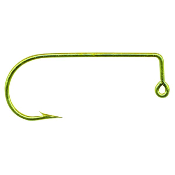 Mustad 32755 Classic Aberdeen 90-Degree Bend Extra Strong Short Shank Jig Hook (100-Pack), Gold, Size 8