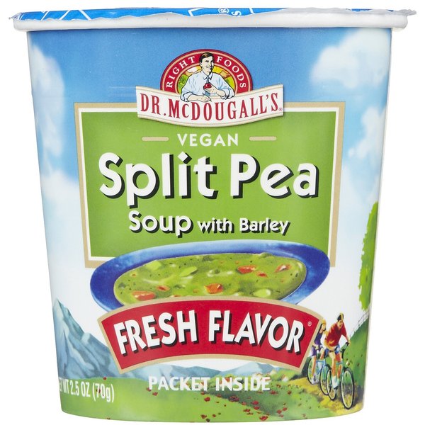 Dr. McDougall's Vegan Split Pea Soup w/ Barley- 2.5 oz, 6 pk