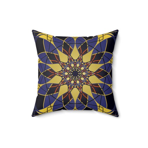Mandala Pattern Decorative Pillow Eco-Friendly Accent Colorful Throw Pillow Bohemian Decor '10.Rare.Journey' Art Mitzisniftis