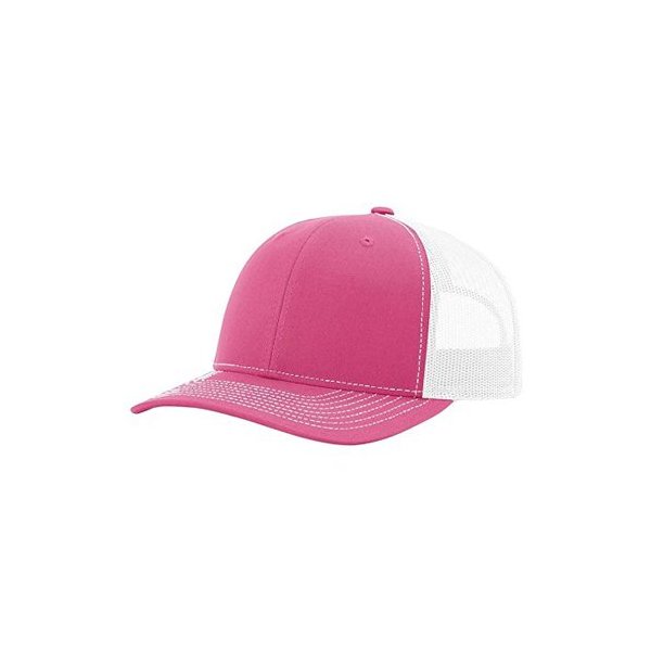 RICHARDSON Hot Pink/White 112 Mesh Back Trucker Cap Snapback Hat