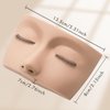 Embagol 3 Lash Layers Lash Mannequin Head For Eyelash Extension, Lash Extension Practice Face for Beginners Reusable Makeup Massage Training Supplies