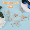 9pcs Starfish Hair Clip, Elegant Pearl Star Hair Clip Sea Star Hair Clips Rhinestone Hairpin Barrette Seashell Hair Accessories for Women Girls (3 Styles)