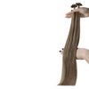 YoungSee Highlight U Tips Hair Extensions Real Hair Extensions Brown with Blonde U Tip Real Hair Extensions Human Hair Brown Keratin Hair Extensions Human Hair Brown UTips Hair Extension 18In 1G/S 50G