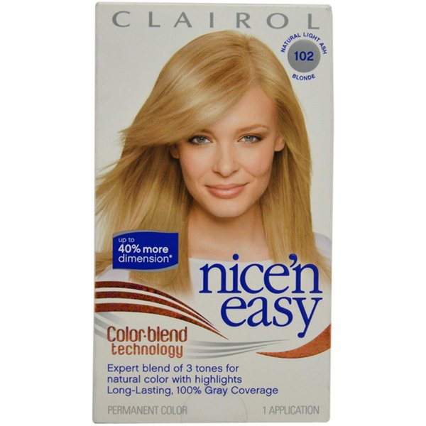 Clairol Nice 'n Easy Permanent Hair Color 9A 102 Natural Light Ash Blonde 1Kit