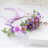 Vivivalue Wedding Flower Crown Girl Flower Headband Hair Wreath Floral Headpiece Halo Party Prom Photos Purple