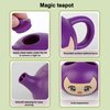 HI-REEKE Toy Tea Set, Magic Teapot Toy Pretend Play Tea Party for Girl-Purple