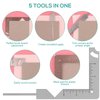 BAOFALI 1Pcs Book Cover Guide,5-in-1 Stainless Steel Metal Bookbinding Cover Tool for Making Book Cover Creating Book or Album Covers Out of Chipboard Makes Creating Covers Out of Chipboard Simple.
