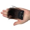2pcs Human Hair Short Thick Hairpieces Adding Extra Hair Volume Clip in Hair Extensions 4" Brazilian Virgin Hair Topper for Thinning Hair Women and Men 2 packs Lot (Dark Brown)