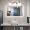 ZHUOER Brushed Nickel Bathroom Vanity Light Fixtures 3 Lights Milk White Glass Globe Shade Modern Wall Sconce Lighting Bath Vanity Lights Bar Over Mirror (Exclude G9 Bulb)