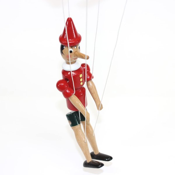 Mastro Geppetto Pinocchio 10 inch (24cm) Wooden Marionette Toy