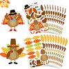 Make-A-Turkey Stickers Thanksgiving Crafts for Kids Make Your Own Turkey Craft Sets for Thanksgiving Party Favors Game Activities Supplies 20Pcs