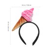 POPETPOP Ice Cream Headband Dress Up Ice Cream Cone Headband Ice Cream Party Hat Costume Party Accessory Headband Novelty Headwear Dessert Headpiece Food Cosplay