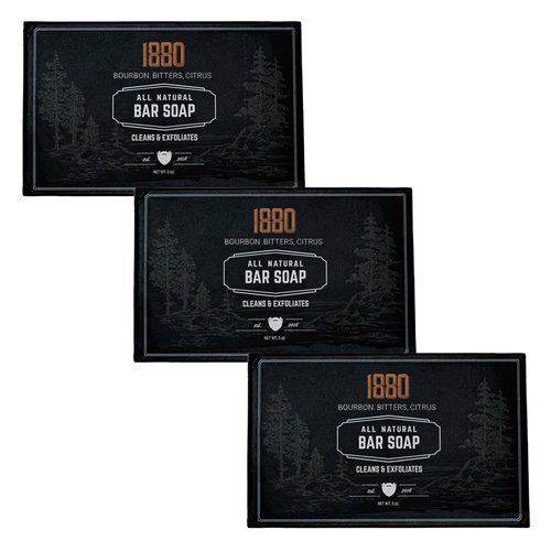 Live Bearded - Bar Soap | 1880, Pack of 3