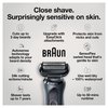 Braun Series 6 6046cs Electric Razor for Men, Wet & Dry, Electric Razor, Rechargeable, Cordless Foil Shaver with Charging Stand, Travel Case and Precision Trimmer, Black