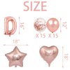 Rose Gold 100 Days Balloons, Happy 100 Days Banner, Korean 100 Days/Baby's 100th Day/100 Days of School/Fall in Love 100 Days Themed Baby Shower Wedding Party Supplies Decorations