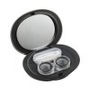 MUDOR Exquisite Contact Lens Case – Mini Contact Lens Travel Kit Box Holder Container Includes Remover Tool with Tweezers and No Leak Contact Case Organizer for Soft & Hard Lens (Black)