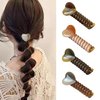 4 Pcs Heart Spiral Hair Ties, Heart Design Ponytail Elastic Hair Bands Rubber Ties Bundle Scrunchies Telephone Wire Ponytail Holders Hair Accessories for Women