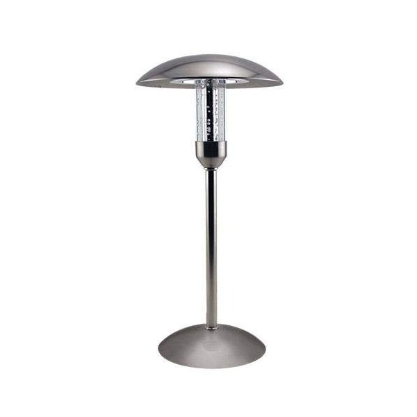 LED Cordless Table/Patio Lamp Indoor/Outdoor, Battery Operated, 9 LEDs Satin Nickel Finish LPLS