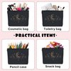 ZYQFN Black Gold Witchy Cosmetic Makeup Bags, Witchy Goth Tarot Halloween Gifts for Women, Witchy Purse Witchy Stuff Witchy Decor Aesthetic, Halloween Zipper Pouch Bag. (094)
