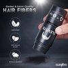 ELEVATE Hair Fibers for Thinning Hair (BLACK) 100% Natural & Undetectable Keratin Hair Fibers to Instantly Thicken Thinning & Balding Hair in 30 sec for Men & Women - Natural Hair Loss Concealer 28g