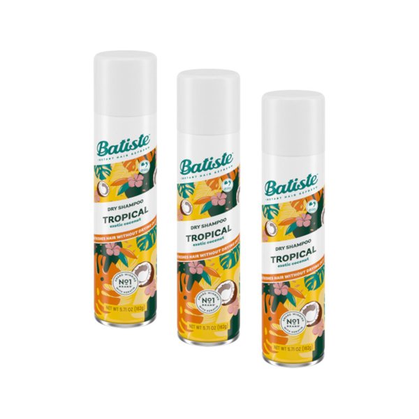 Batiste Dry Shampoo, 10.10 Ounce (Tropical, Value Pack of 3)
