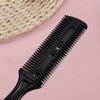 3pcs Hair Cutter Comb Double Side Haircut Scissors Metal Blade Razor Plastic Hair Comb Cutter Trimmer with Stainless Steel Blade Hair Shaper Razor for Both Long and Short Hair (Black)