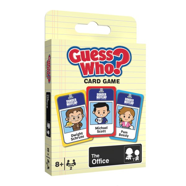GUESS WHO? Card Game: The Office, Featuring 20 Characters, Michael Scott, Jim Halpert, Pam Beesly and More, Family Friendly Deduction, 2 Players, Officially Licensed Merchandise & Collectible