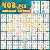 EMOME 408 Mermaid Temporary Tattoos Girls, Glitter Tattoos for Kids Waterproof, Birthday Party Favors Supplies Great for Girls Party Accessories Goodie Bag Stuffers Party Fillers