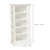 LUOZZY Miniature Bookshelf Model 1/12 Dollhouse Accessories Mini Cabinet Model Small Dollhouse Furniture Decor (White)