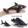 Ocean Sea Marine Animal Figure Toys Playsets 3 PCS Diver Whale Shark Killer Whale Model Toy Desktop Decoration Collection Party Favors Toys for Boys Girls Kids