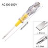 uxcell Voltage Tester Pen AC 100-500V with 3.5mm Slotted Phillips Screwdriver 151mm Length for Circuit Test, Clear and Yellow