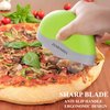Zemensha Pizza Cutter with 4.5" sharp removable blade & protective retractable blade cover | Stainless steel Pizza Cutter Wheel | Ergonomic Girp Pizza slicer Kitchen gadgets (Green)