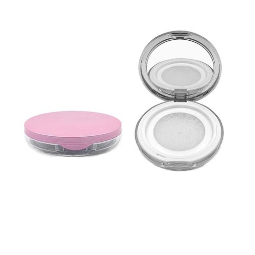 zaoalife 2 Pcs Loose Powder Container,3g Reusable Plastic Empty Powder Case Loose Powder Compact Case with Mirror and Net Sifter,Portable Makeup Powder case