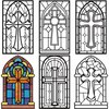 Dinifee 36 Pcs Crosses Religious Crafts for Kids Sunday School Crafts Color Your Own Holy Week Crosses Christian DIY Coloring Craft Kit Bible Craft and Fun Home Activities, 6 Styles, 5 x 9 Inch