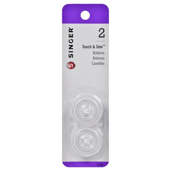 SINGER 2138 Bobbins Touch and Sew Transparent, 2-Count,
