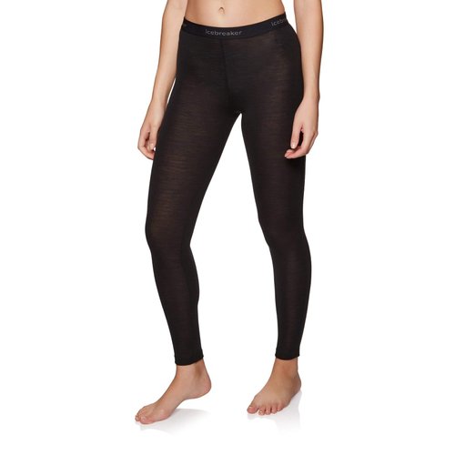 Icebreaker Merino Women’s 175 Everyday Winter Leggings, 100% Merino Wool Base Layer - Soft, Stretchy Thermal for Women - Premium Snow Clothes and Cold Weather Gear for Women - Black, Medium