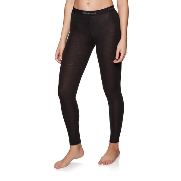 Icebreaker Merino Women’s 175 Everyday Winter Leggings, 100% Merino Wool Base Layer - Soft, Stretchy Thermal for Women - Premium Snow Clothes and Cold Weather Gear for Women - Black, Medium