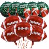 10 Pack 18 Inch Rugby Balloons football balloons Football Field Balloons for touch down Tailgate Game Day Sports Theme Supplies Birthday Party Decorations
