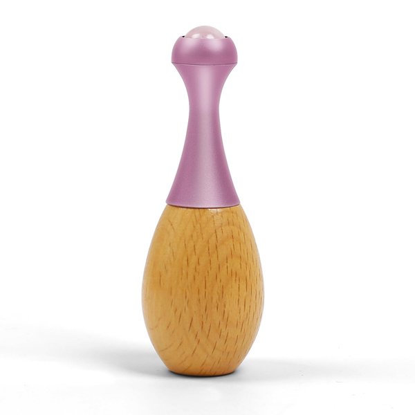 LEOSENSE Jade Facial Massage Roller, Eye and Face Massage Roller, Eye Cream Roller Applicator, Wood Massager Beauty Tool, Rose Quartz Roller for Face and Eyes Skin Care