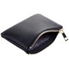 Chelmon Vegan Leather Coin Purse Pouch Change Purse With Zipper For Men Women (Black Up)