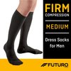 FUTURO Dress Socks For Men Firm Compression Medium Black 1 Pair (Pack of 2)